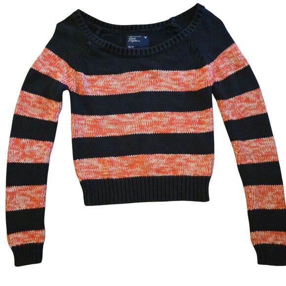 VTG American Eagle XS 100% Cotton Fisherman Chunky Knit Sweater 2011 - Picture 1 of 7